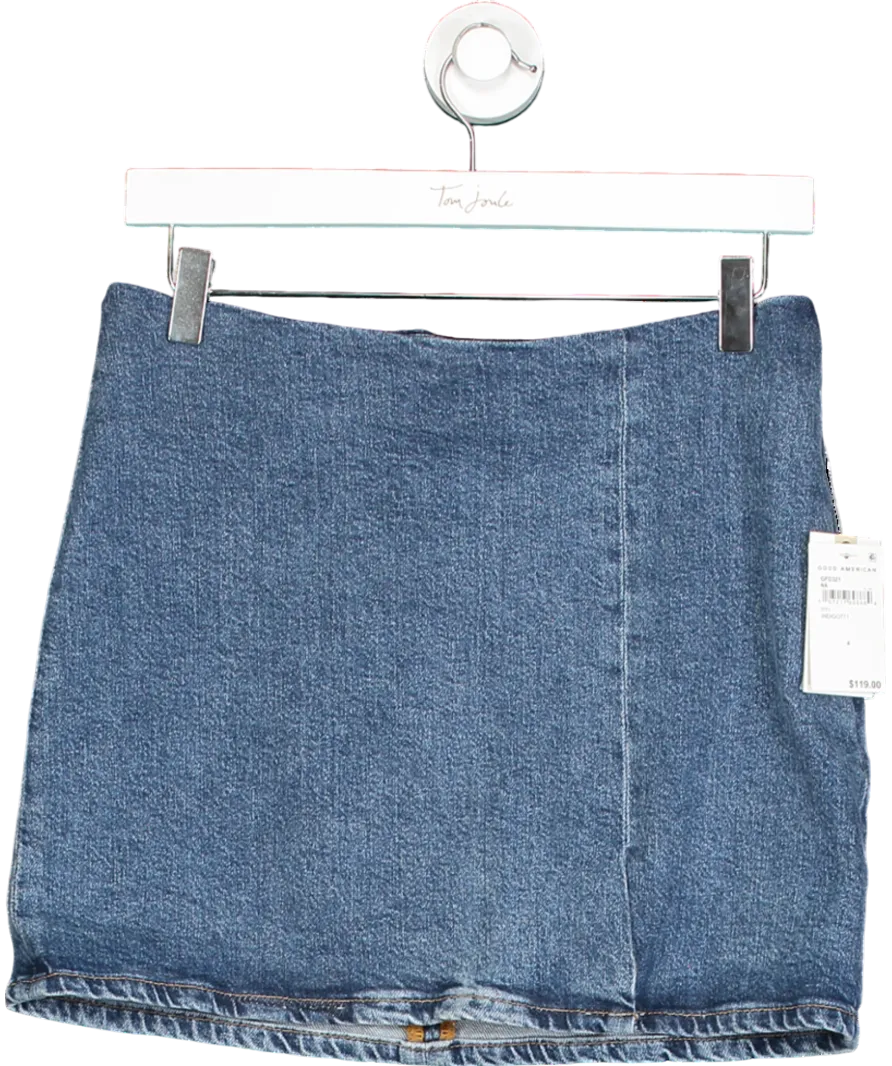 Good American Blue Denim Mini Skirt W27