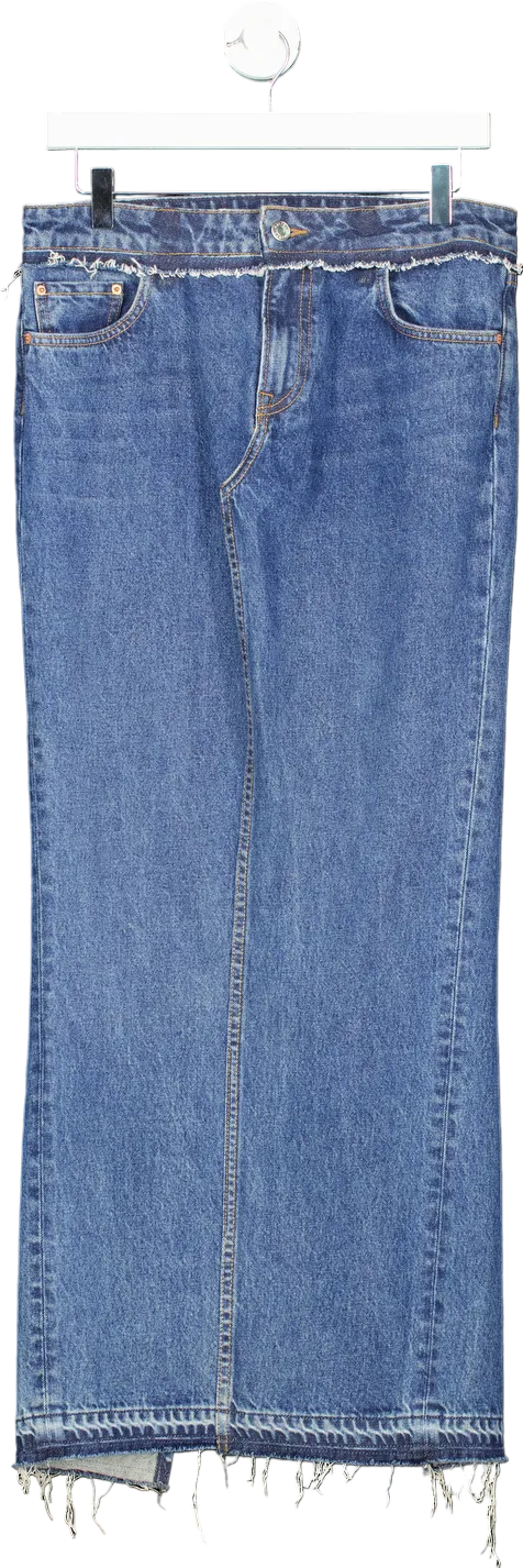 GRLFRND Blue Denim Skirt UK W26