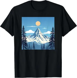 Minimal Mountain Landscape For Hikers T-Shirt