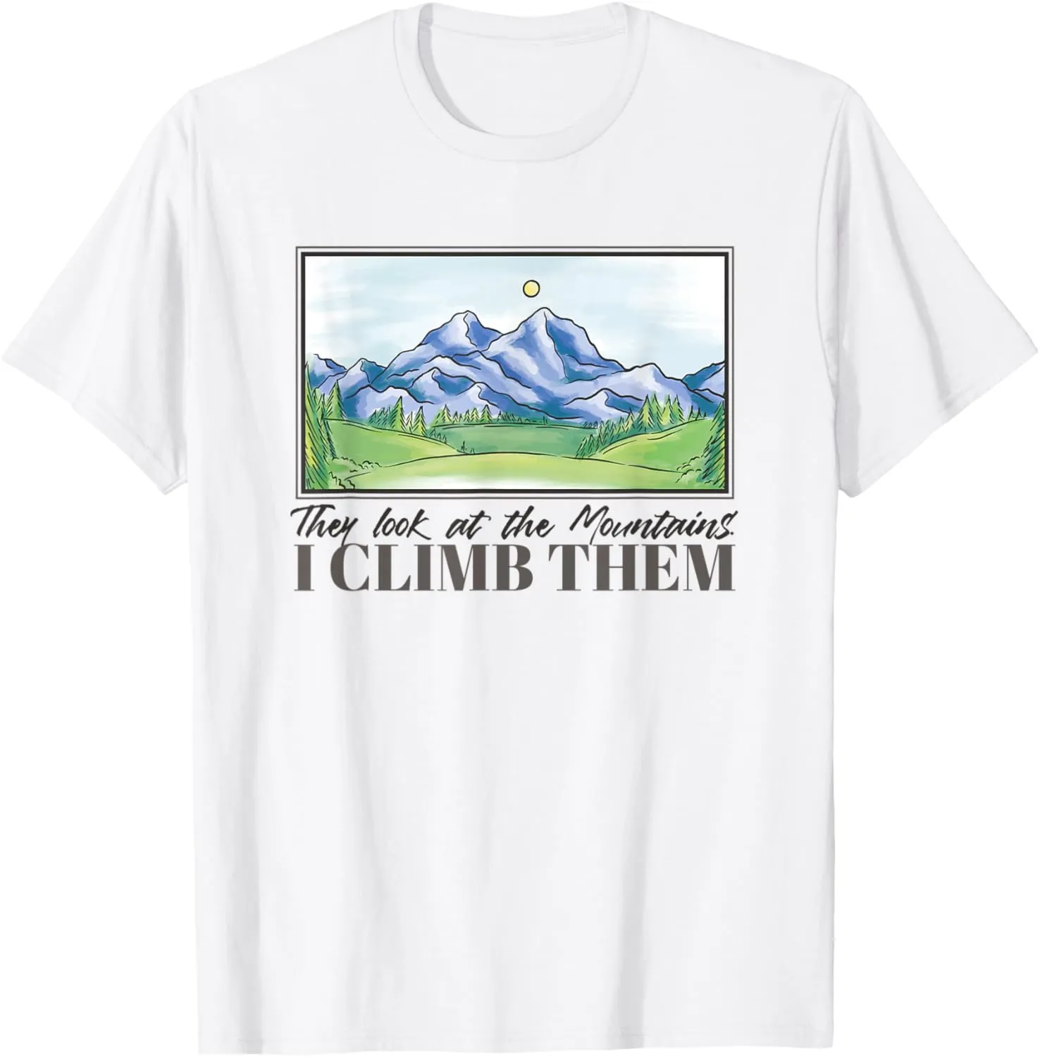 Mountain Landscape Painting Nature T-Shirt