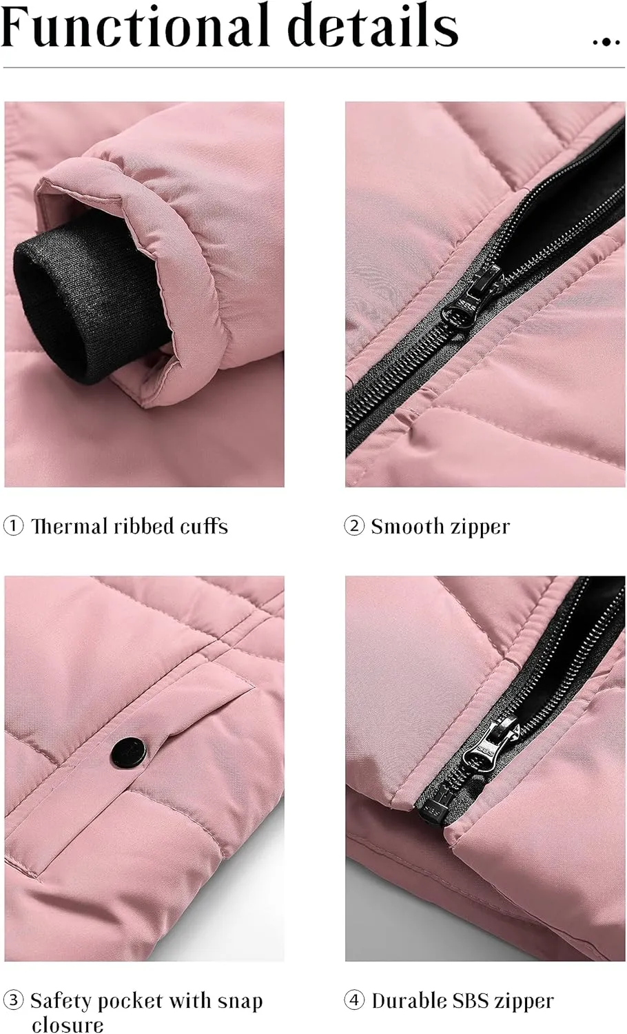 Pursky Girls' Warm Winter Coat Long Parka Fleece Lined Waterproof Puffer Jacket With Removable Hood