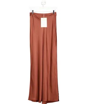 Sezane Brown Ameline Skirt  Cacao UK 8