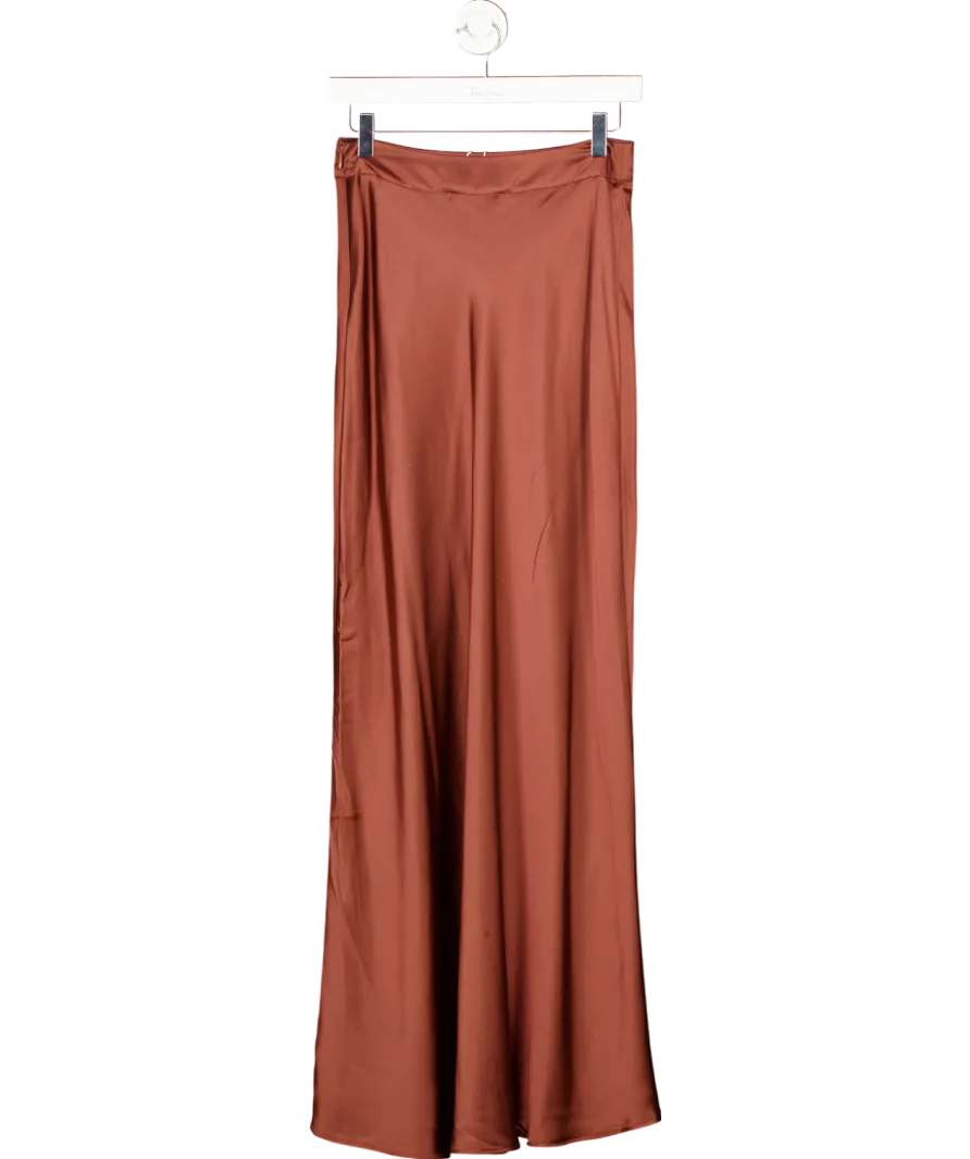 Sezane Brown Ameline Skirt  Cacao UK 8